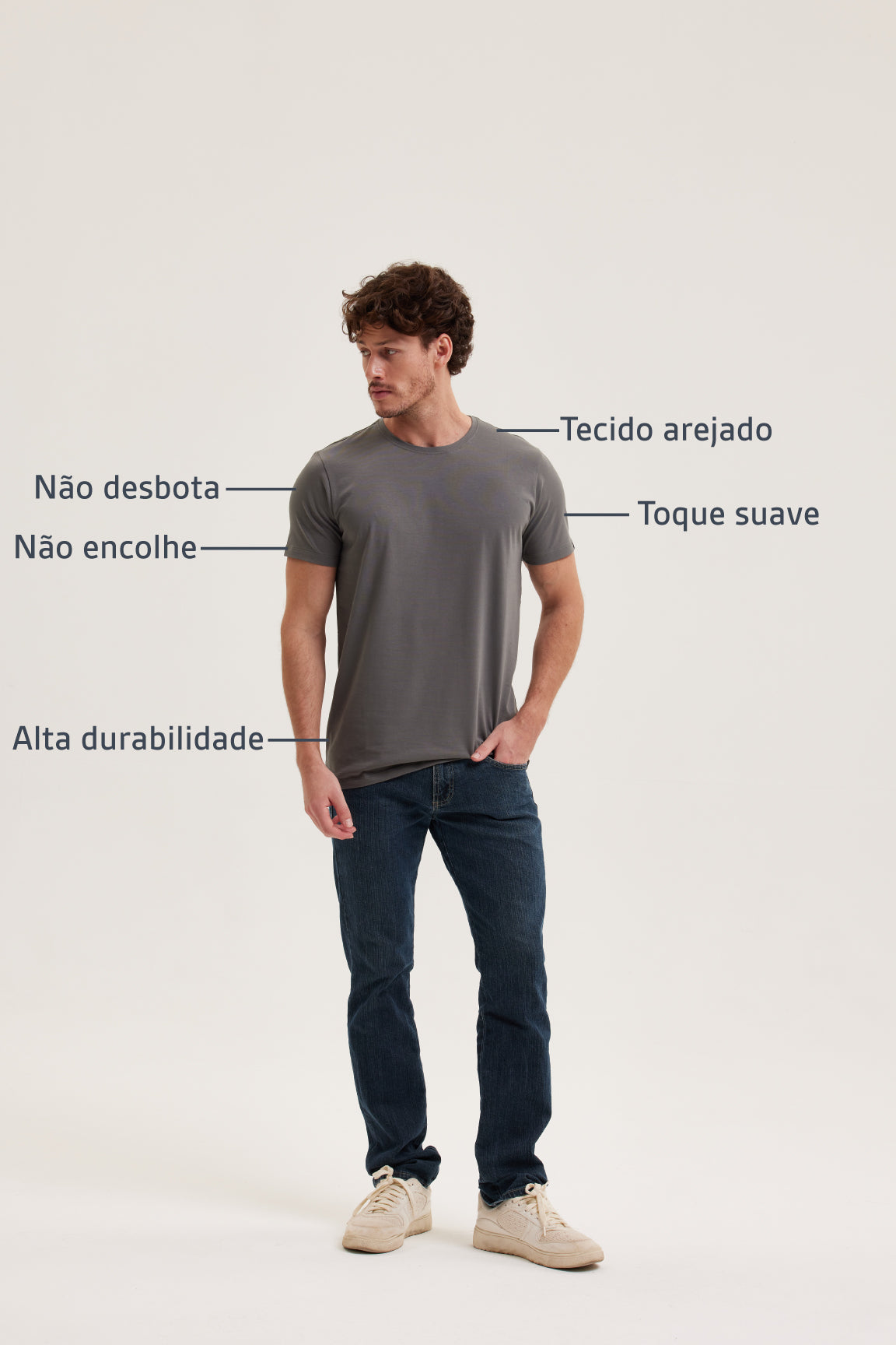 Camiseta Cinza Antracite –  Prime T-Shirt Hannport
