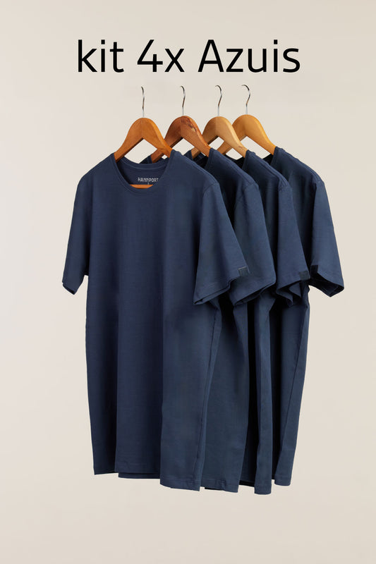 Kit 4x Camiseta Azul – Hannport Prime